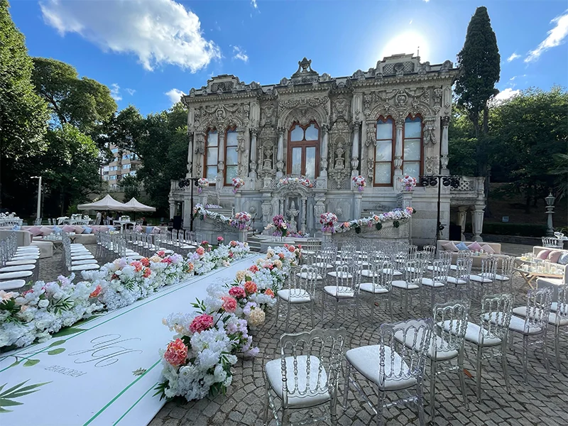 Ihlamur Kasrı açık alan düğün organizasyonu profesyonel kurulum