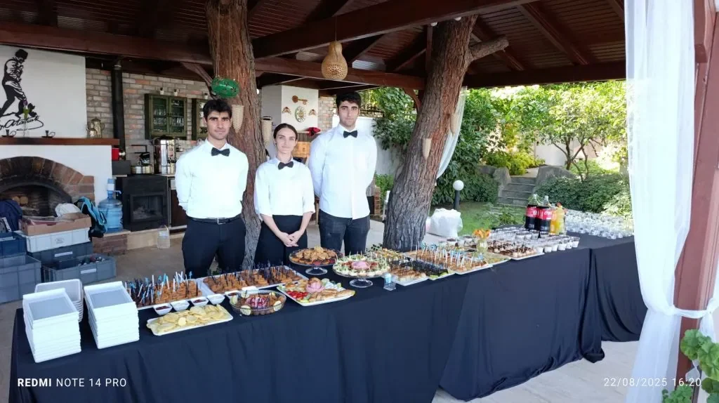 Ihlamur Kasrı catering ve servis personeli hizmeti için kokteyl ikram alanı örneği