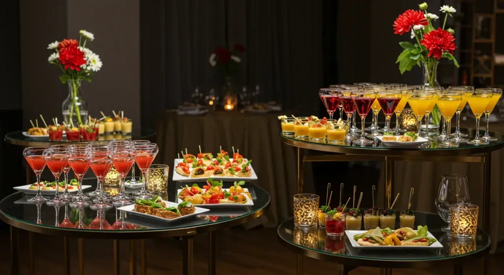 Premium Kokteyl Catering Sunumu - Organizasyon Ajans