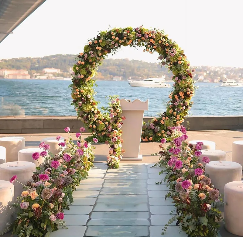 Açık hava nikah kemeri tagı kiralama çiçek süsleme
