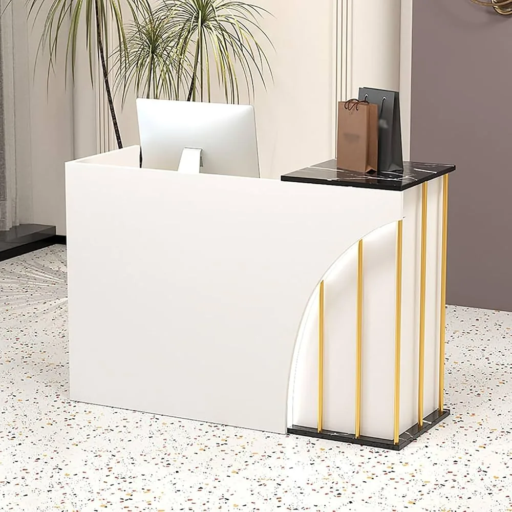 Kompakt hostes karşılama desk kiralama beyaz gold banko