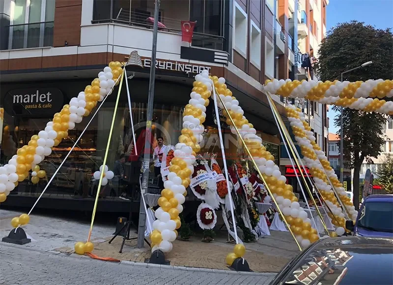 Açılış kurdele balon dış mekan süsleme