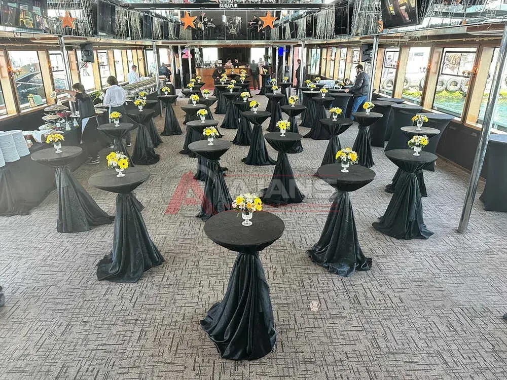 İstanbul Ziraat Filo╤В╨Р╨г Sudatur Gemisi EtkinliтФА╨пİ Bistro Masa Kiralama Hizmeti Verildi1 organizasyon hizmeti - Yuvarlak Kokteyl Masası Kiralama
