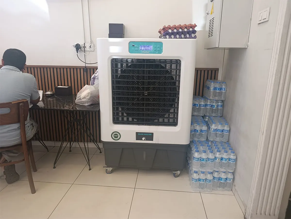 İstanbul işyeri klima kiralama hizmetinde kullanılan mobil sulu soğutucu - Düğün Klima Kiralama